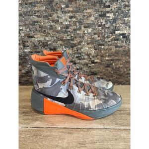 Nike Hyperdunk 2015 Tumbled “Camo”Grey  Metallic Silver US Size 6Y 759974 002
